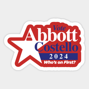 Abbott Costello 2024 Sticker